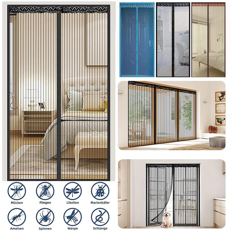 Screen Door Mesh Curtain Anti Mosquito Fly Insect Net Insect-Proof Mesh Door Curtain For Home Kitchen Windows And Doors
