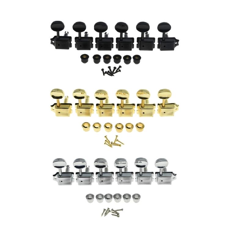 Electric Guitar String Tuning Pegs 15:1 Ratio Semi Closed Split Shaft Machine Heads Replacement For Reliable Performances