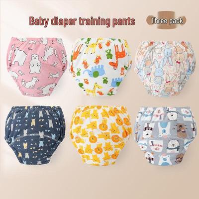 Pure Cotton Washable Baby Training Diapers - Six-Layer Leak-Proof, Breathable Absorbent Pants