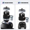 Aluminum Construction Universal Rotating Cold Shoe Adapter with 1/4in Screw For Camera Phone And Monitor