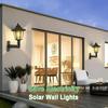 1/2/4pcs Garden Warm Lights Waterproof Outdoor Solar Street Light Lightings Wall Light Fixture Leds for Lighting Outdoor Gardens Decoration