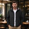 Men's Hooded Windproof Outdoor Jacket, -Lined Thickened Casual Sports Coat