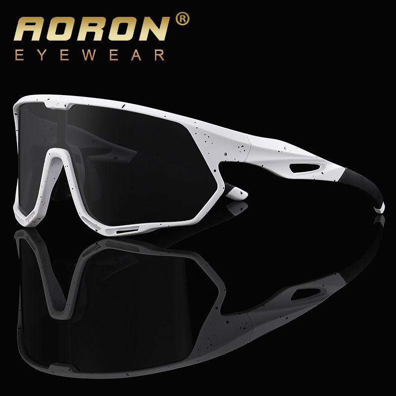 AORON Big Frame Cycling Sunglasses Outdoor Fashion Sport Driving Skiing Glasses for Men Women Photochromic Polarized Sunglasses