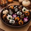 Halloween Holiday Decoration 16 Pcs Hanging Ball Decor 6cm Skull Witch Eye Ornaments Festive Accessories for Ghost Tree Spooky Window Yard