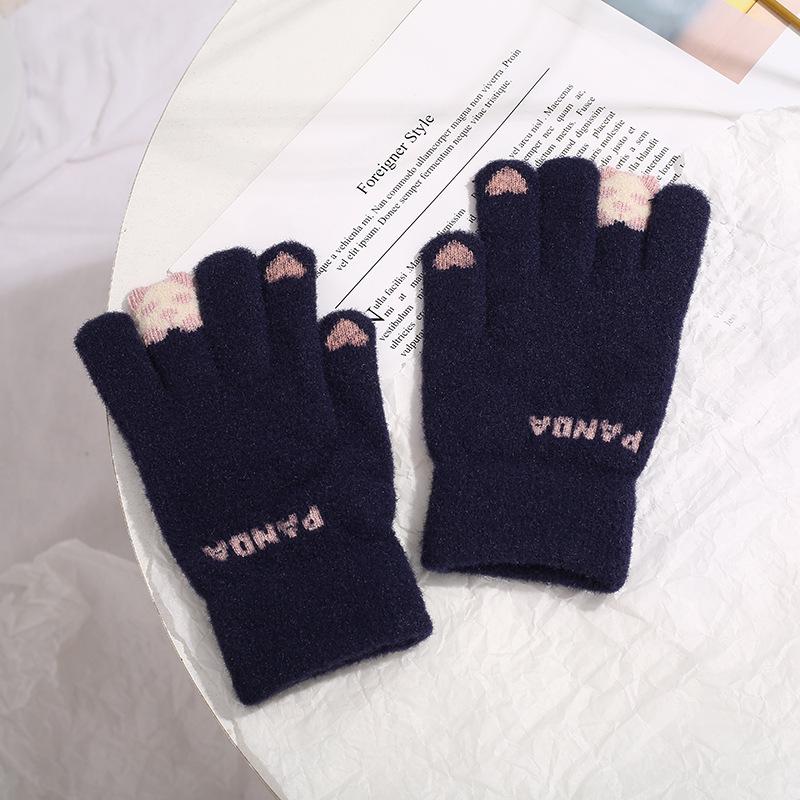 New Touchscreen Winter Cycling Gloves - Cute, Warm, Knitted for Girls & Couples