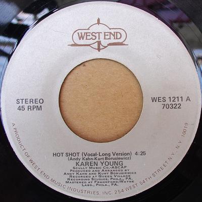 7inch Record KAREN YOUNG - Hot Shot WES1211 West End Record 1978 US Dance & Electronica Used