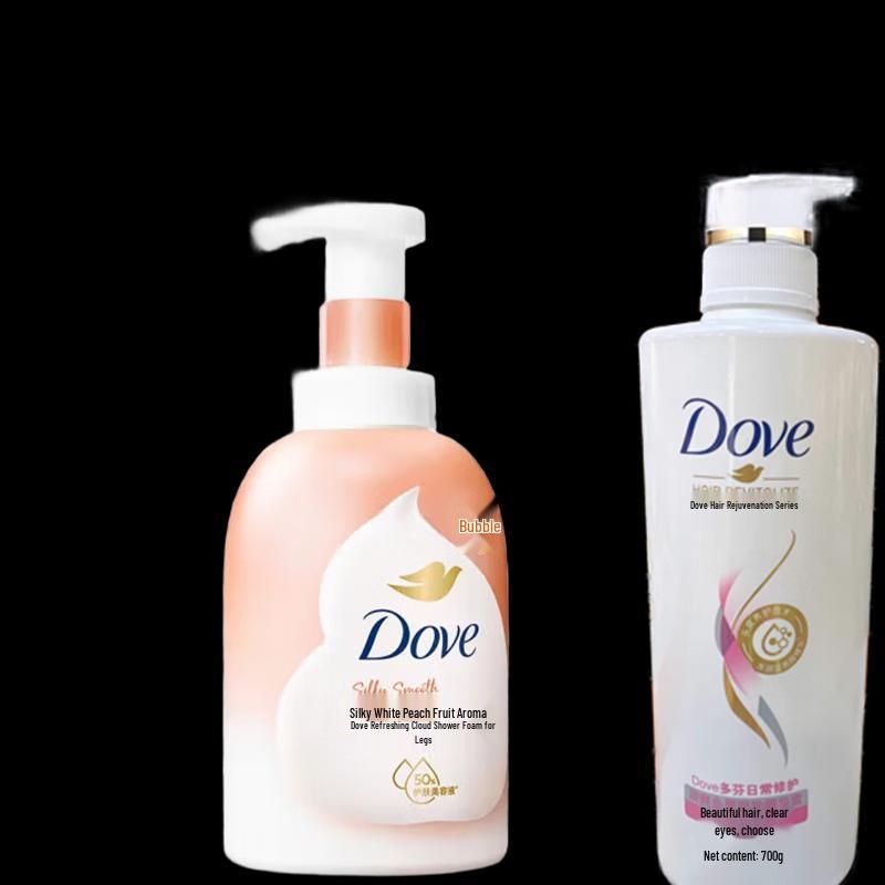 Dove White Peach Body Wash & Anti-Dandruff Conditioner Set