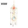 Wind Chime Faux Crystal Suncatcher for Window, Natural Stone Rainbow Maker with Prism Home Decoration Pendant Indoor Outdoor, Home, Garden,