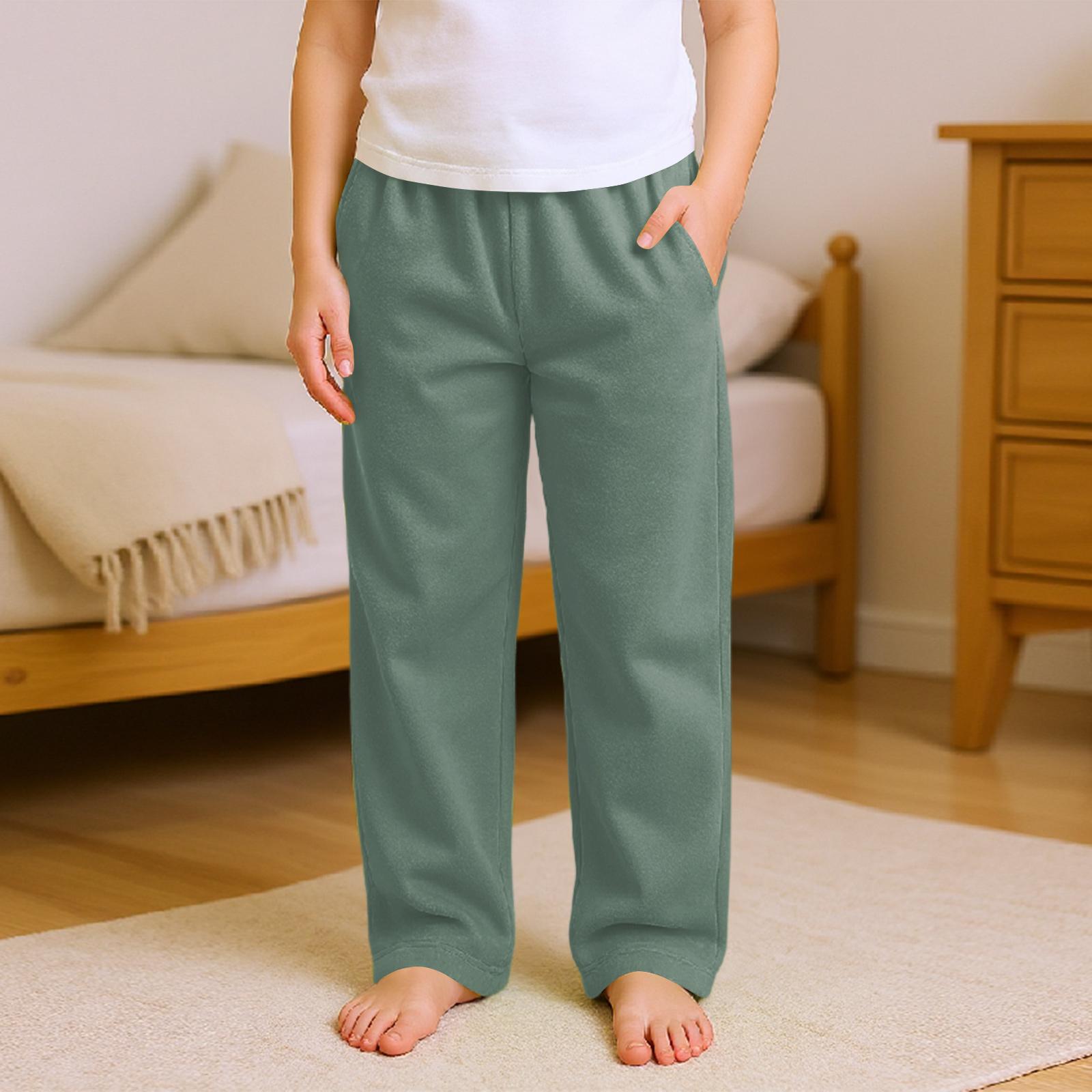 

Fashionable Children s Versatile Solid Color Pocket Casual Pants 100 армія зелений колір