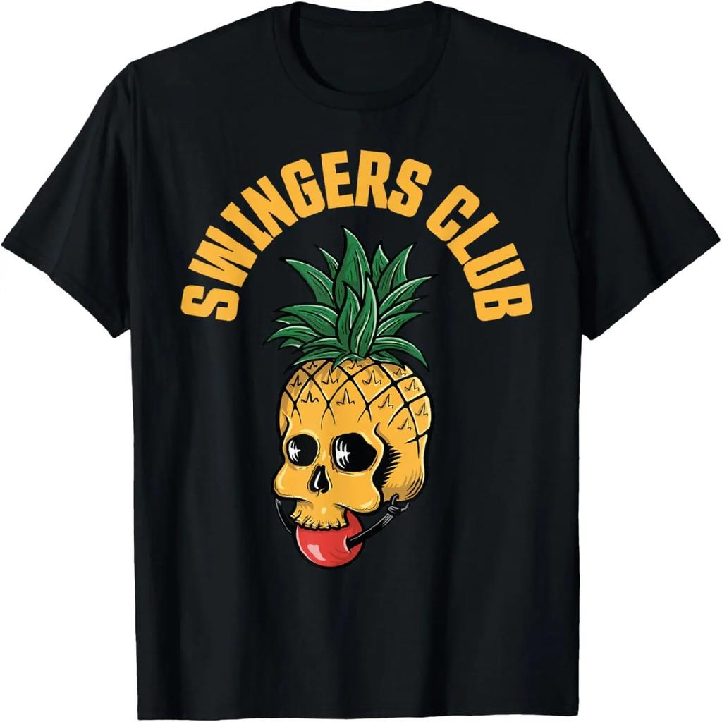 Swingers Gifts for Couples Kinky Adult Stuff Pineapple Skull T-Shirt