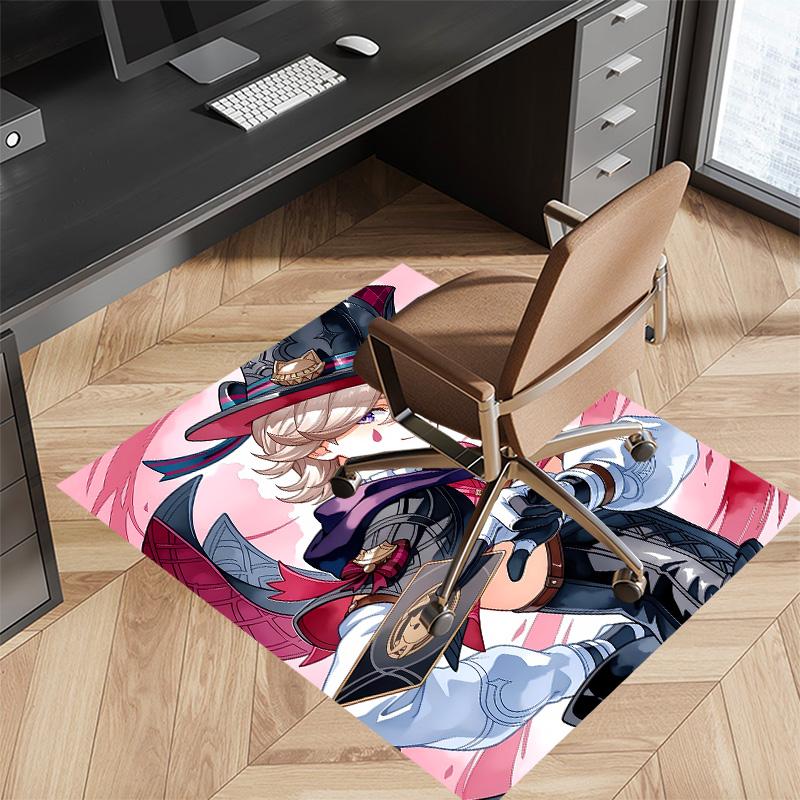 Genshin Impact Lynette Printed Absorbent Washable Carpet, Non-Slip Bathroom Mats, Kitchen Rugs, Yoga Mat,Living Room Entrance, Camping Picnic Rugs