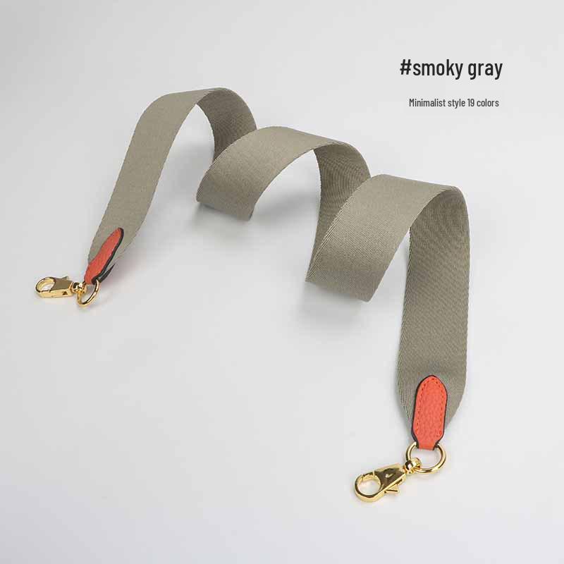 Evelyne Bucket Bag with Genuine Leather and Cotton Canvas Shoulder Strap