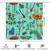 Green Dragonfly Butterfly Shower Curtain Waterproof Bath Decor Customizable 3D Printing Home Decoration