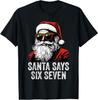 67 Meme Funny Six Seven Christmas 6-7 Meme Santa 6 7 T-Shirt