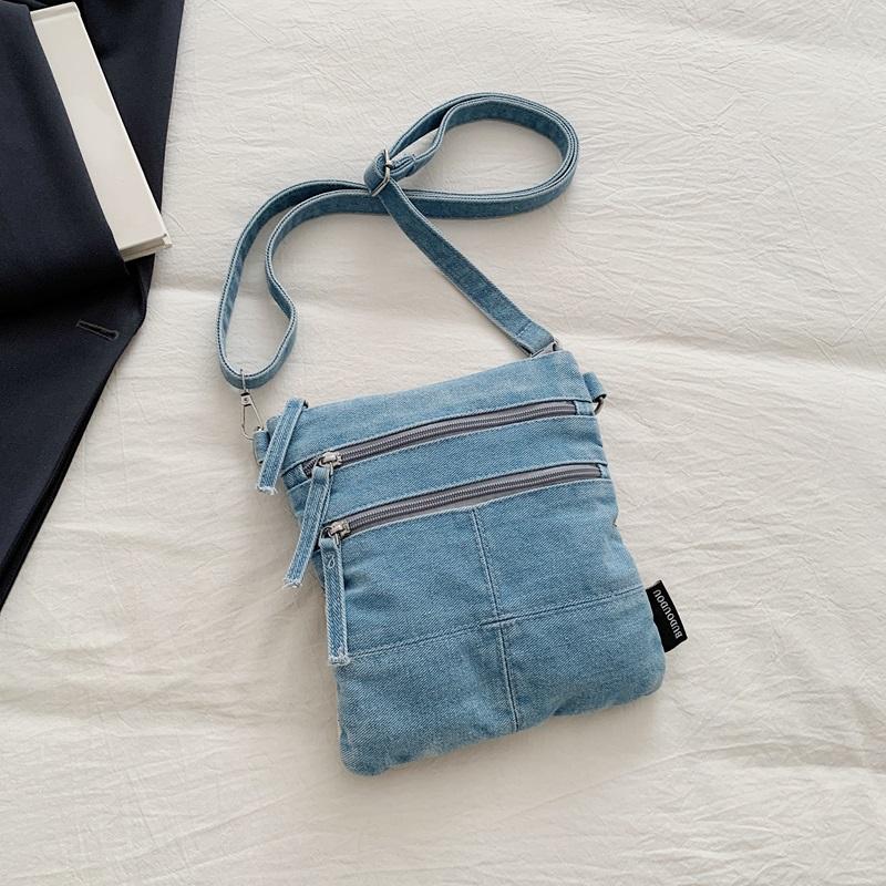 Vintage Butterfly Printing Denim Bag Crossbody Bag