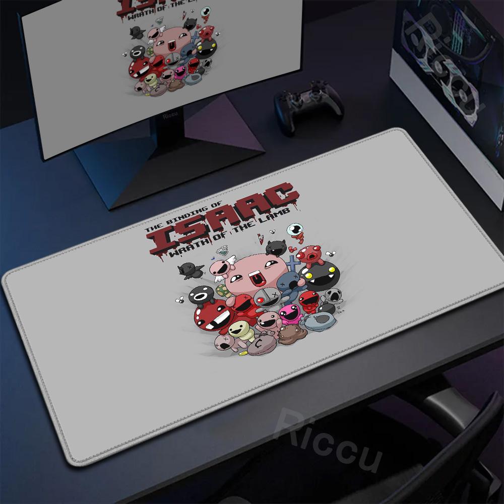 Anime The Binding Of Isaac Mauspads Spiel Tastatur Verriegelte Kanten Mauspads Computerzubehör Rutschfeste Schreibtischunterlagen PC Schrank Mauspads