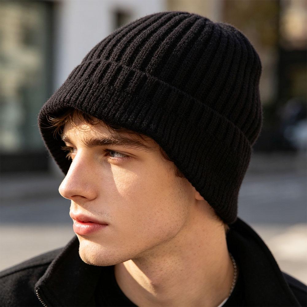 Thick Winter Earmuff Cap Windproof Warm Beanie Hat Fashion Knitted Earmuff Hat Men Women