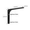 Helf Brackets L-Shaped Floating Wall Shelves Black And White Stainless Steel Bore Stand Bracket Support Hardware Home