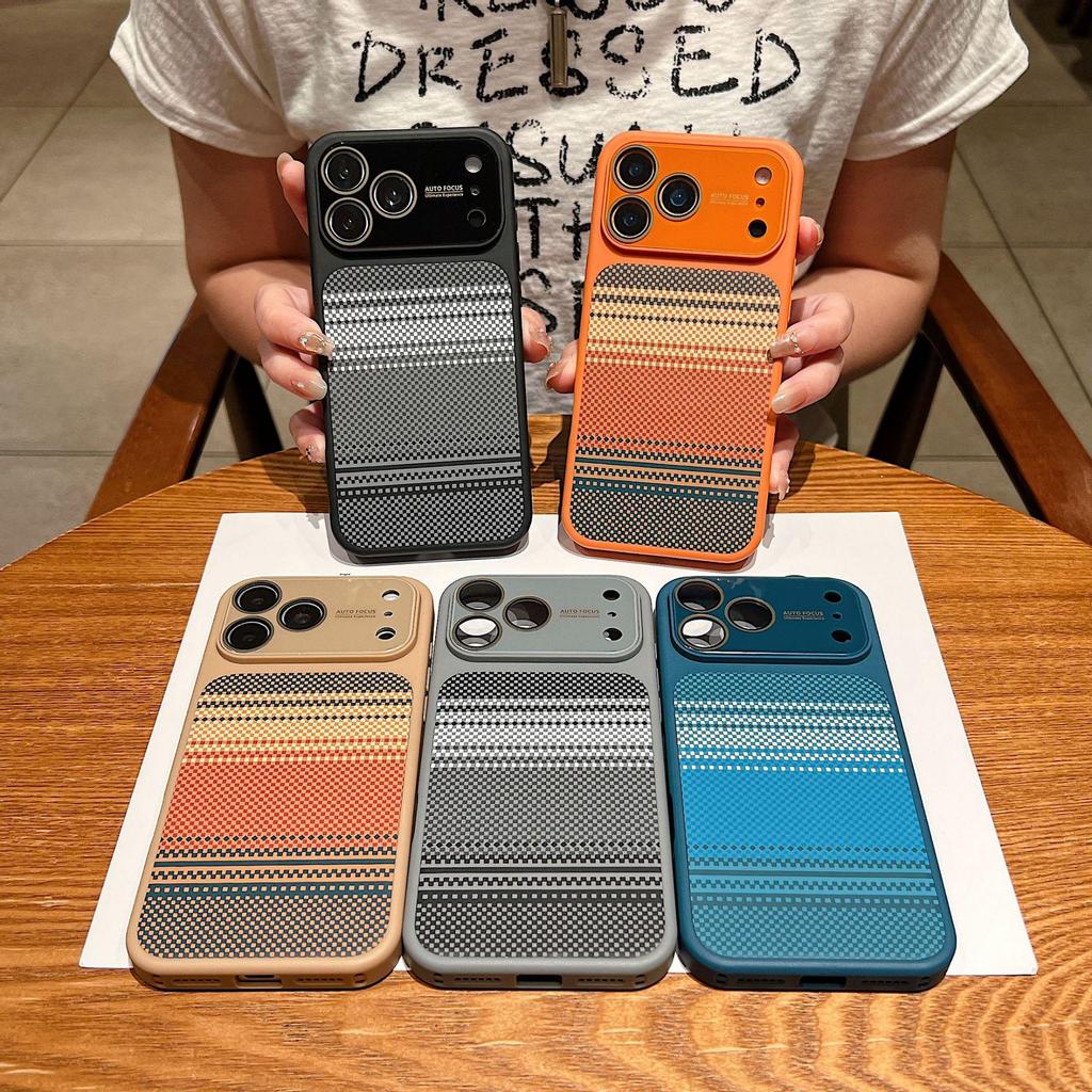 Stylish 17 Pro Max iPhone Case & 15 Pro Lens Film: Magnetic, Heat Dissipating, Anti-Slip Design