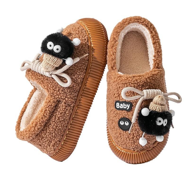 2025 neue Herbst- und Winter-Neuheiten, niedliche Plüsch-Cartoon-bequeme Haus-Anti-Kollisions-Baumwollschuhe