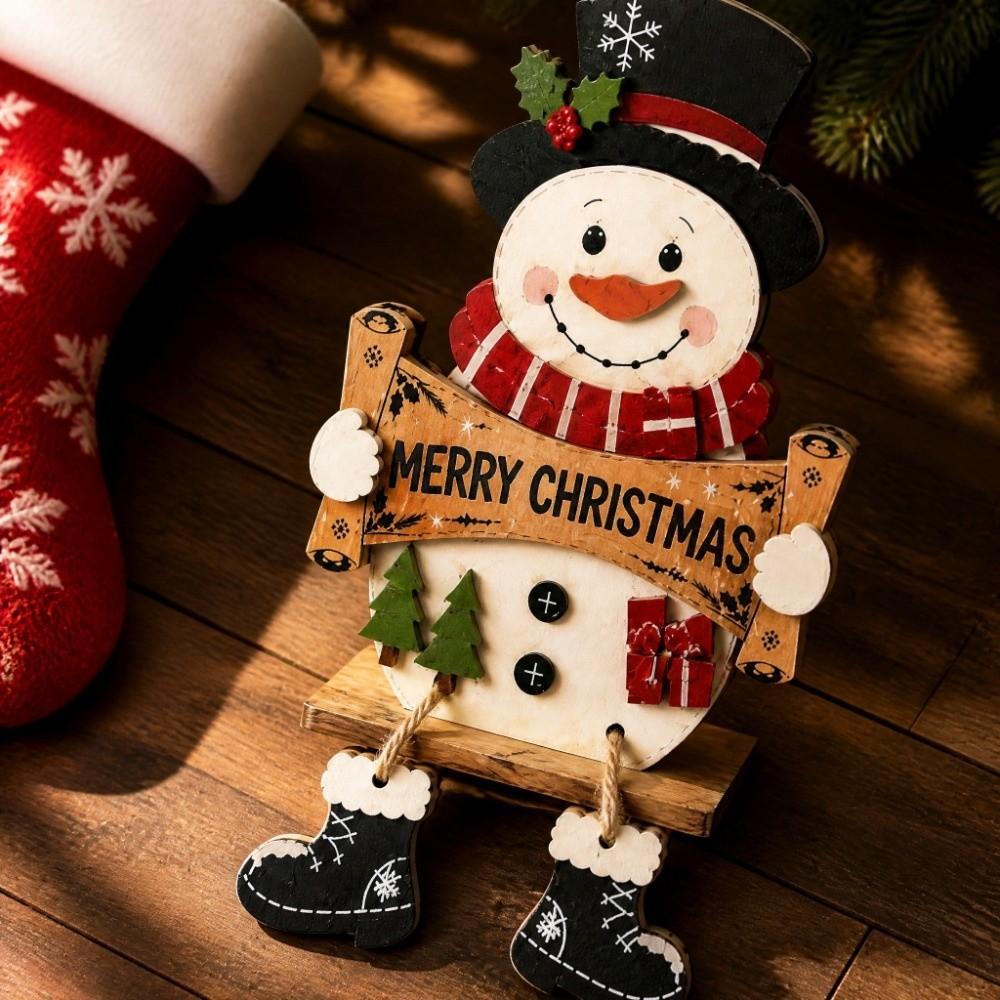 2D Flat Holiday Party Decorations Lightweight Solid Wood Wall Hanging Decor Home Decor