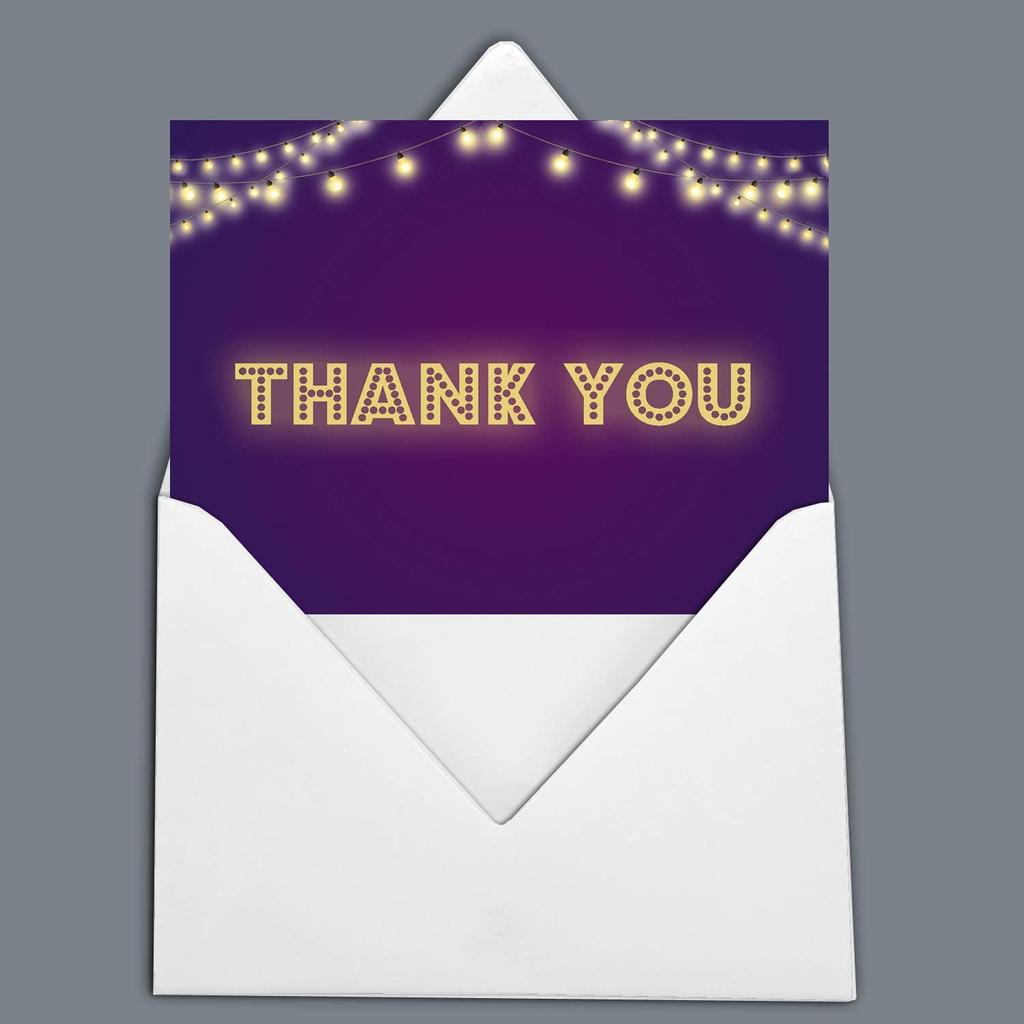 Darling Souvenir Baby Shower Thank You Notes Folded Blank Greeting Card With White Envelopes - 36