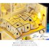 Moin Moin Dollhouse Miniature Handmade Kit Modern Two-Story Model Room with LED Light and Acrylic Case