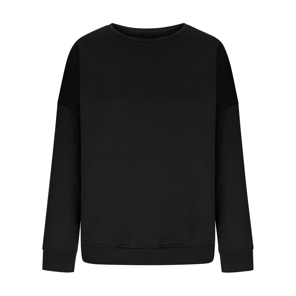 Frauen Herbst Winter Tops Damen Langarm Sweatshirt Casual Crewneck Loose Fit Pollover Fleece Tops