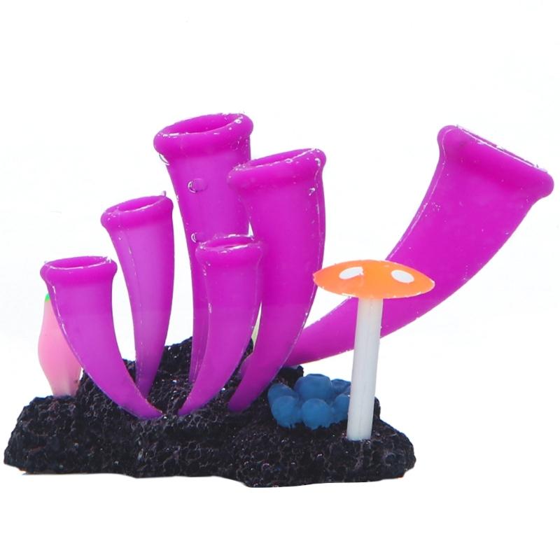 

Water Plant Glow in Dark Artificial Coral Beautify Aquarium Appearance X3UC