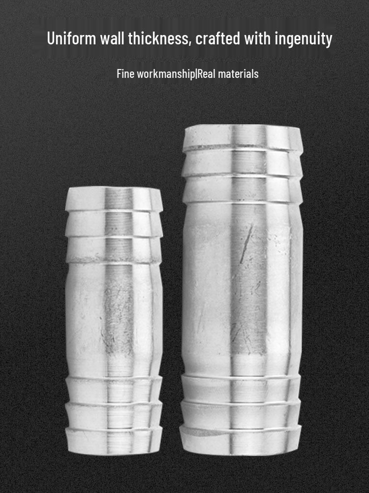 304 Edelstahl Widerhaken Schlauchanschluss - Einseitig/Doppelseitig Schnellkupplung für Luft-, Gas- und Wasserleitungen