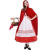 Halloween Costume Little Red Riding Hood RPG Uniform Stage Show Costume Cloak