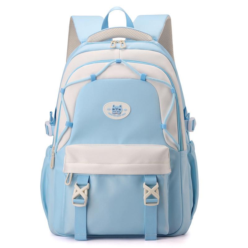 Spacious And Lightweight Nylon Backpack For Middle School Boys And Girls In Trendy Colors