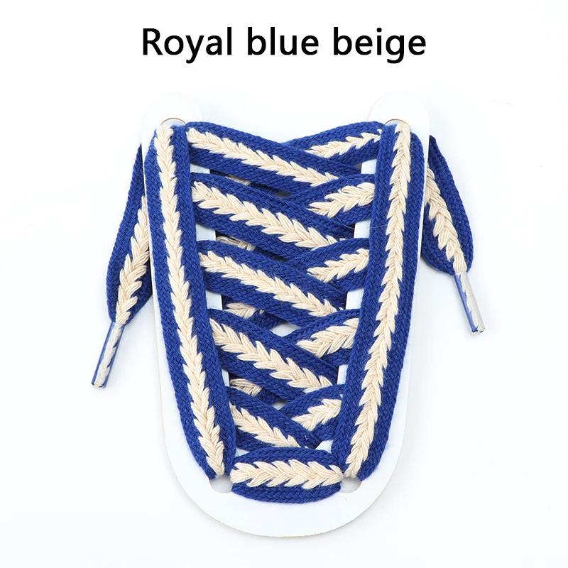 Luxury Flat Braided Rope Shoelaces for Sneaker Twist Cotton Weave Classic Shoe Laces Marshmallow Textured Shoelace for Women Man