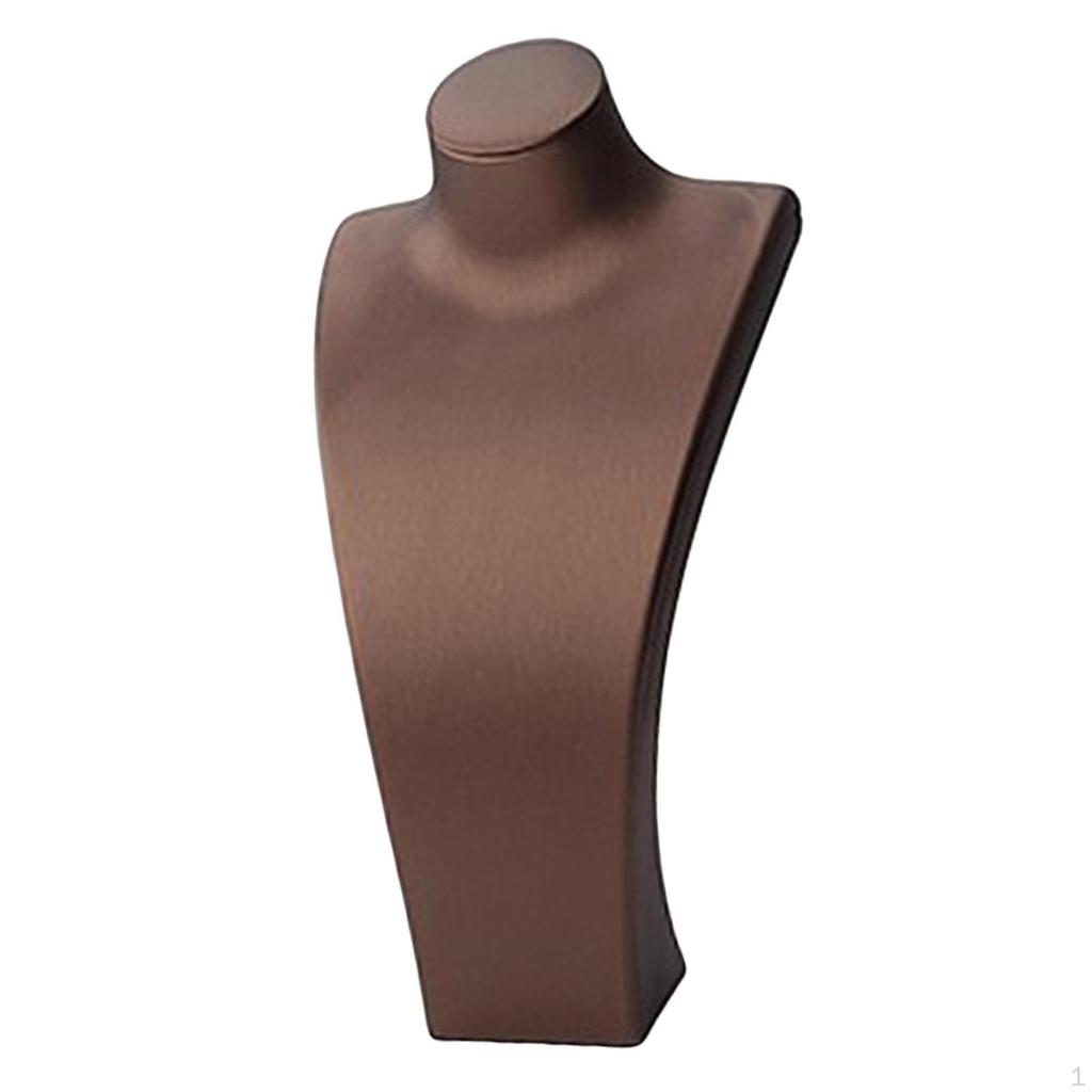 Elegant Necklace Stand, PU Leather Jewelry Display Retro Mannequin Bust, Tabletop Storage