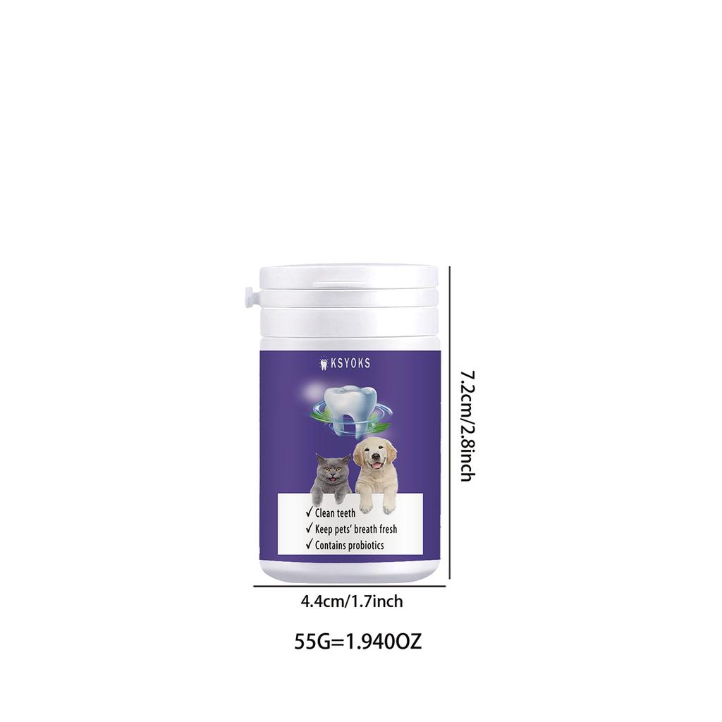 Fresh pet mouth in the morning, forming a gentle protective layer