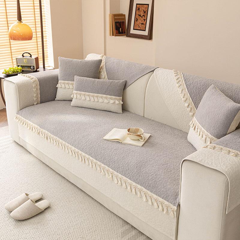 Pernă de canapea din pluș stil Xiaoxiangfeng Este universală în toate anotimpurile Nouă Husă de canapea din piele antiderapantă Husă groasă pentru perna de șezut