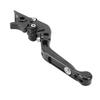 Folding Brake Handle, Anodized Finish T6063 CNC Aluminum Angle Adjustable Folding Brake Lever Rigid Shock Resistant DAX125 ST125 (Black)