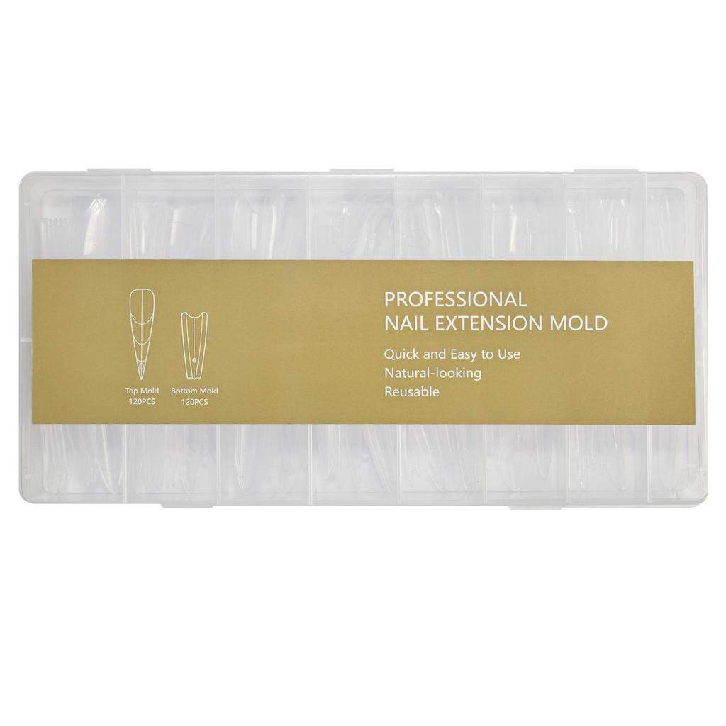 Quick Extend Oval Nail Form Crystal Phototherapy Gel Builder Mold for Salon Use