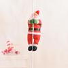 Climbing Santa Claus Christmas Decoration with Ladder and Rope for Window Display