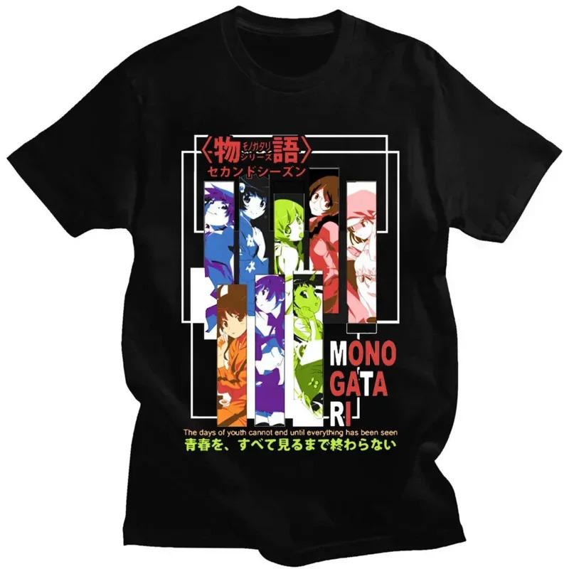 Fashion Women T-Shirt Japanese Manga Monogatari Series Graphic Print T