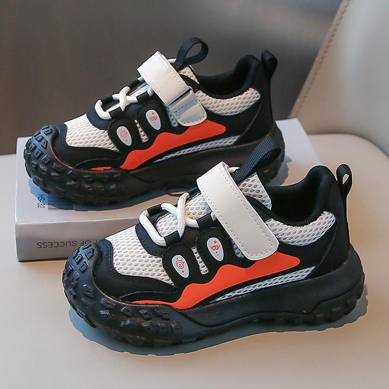 Kids Breathable Mesh Anti Slip Casual Sport Sneakers 26 чёрный