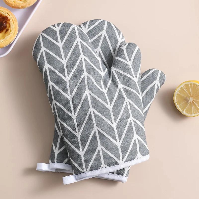 1pc Insulated Kitchen Gloves, Heat-resistant Microwave Gloves, Heat-resistant Thickened Grid Oven Gloves