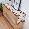 Christmas Elk Deer Holly Tree Linen Table Runner Dresser Scarves Reindeer Xmas Kitchen Dining Table Runner Navidad Decorations
