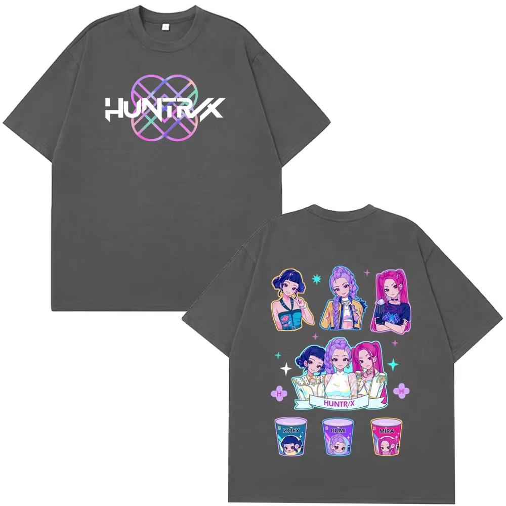 Kpop Demon Hunter Saja Girls Print Aesthetic Printed T-Shirt Men Women Short-sleeved T-shirts Harajuku Summer Oversized T-shirts