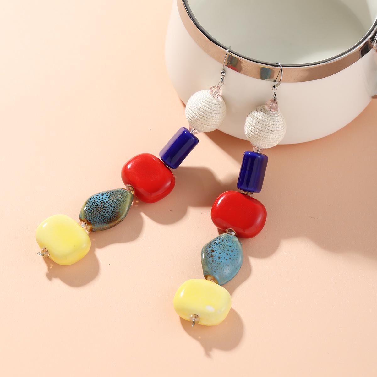 

2023 Элегантные каменные каффы: Серьги ручной работы в универсальном европейском и американском стиле