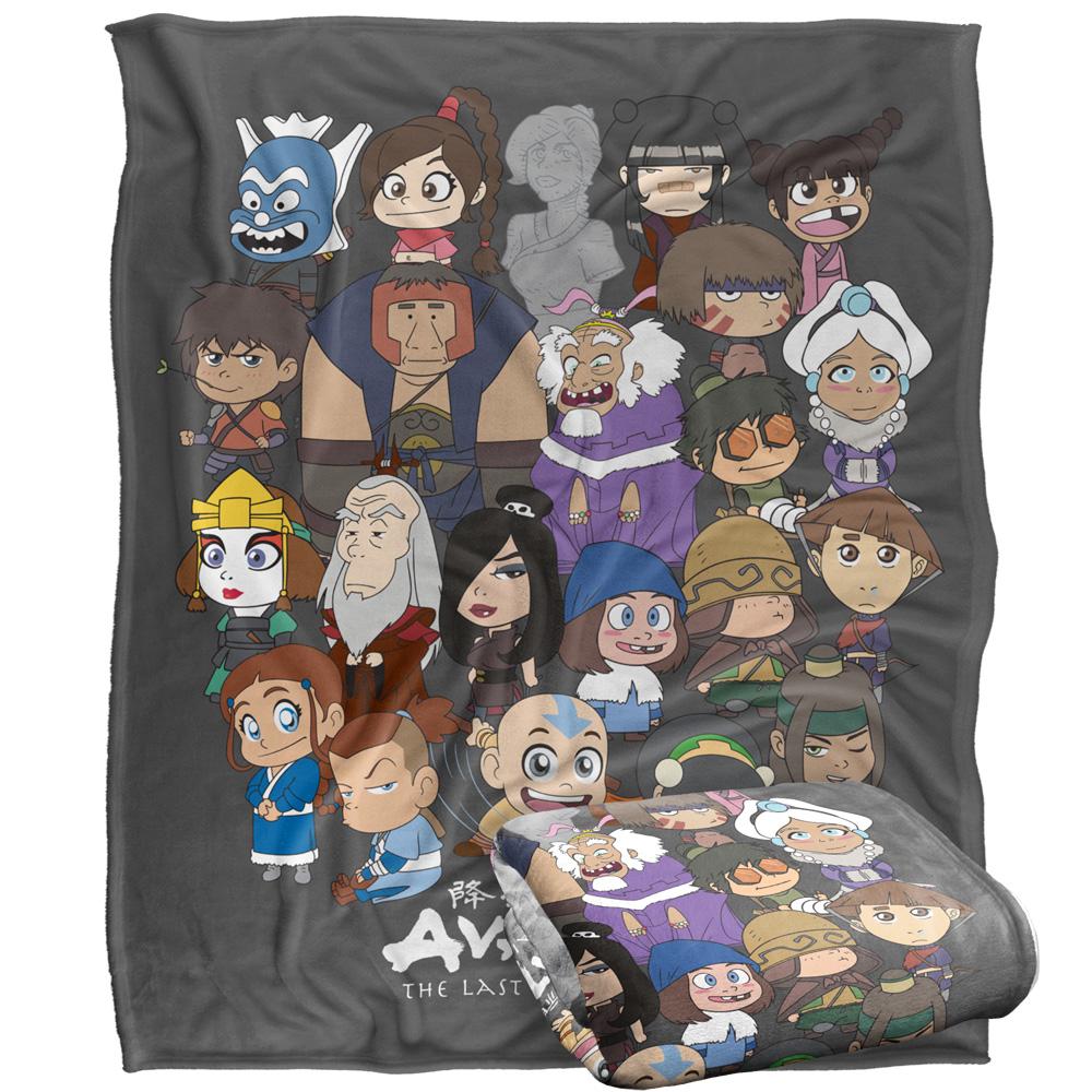 Avatar: The Last Airbender Silky Chibi Group Supersoft Blanket
