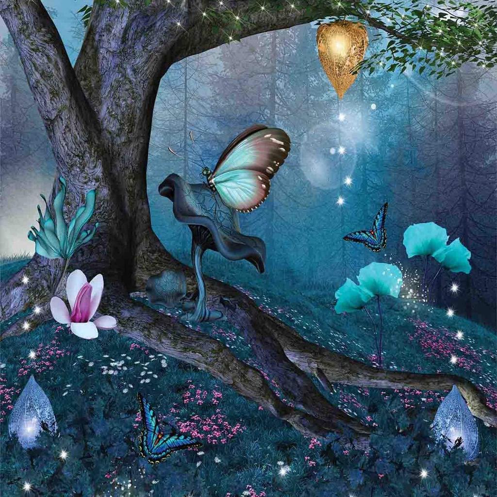 Mysterious Forest Flower Three-Piece Quilt Cover Digital Printing Bedding Set Bed Cover