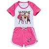 5094 Kids Girls Christmas POP Rumi Zoey Mira Print T-shirt Shorts Sport Tracksuit Clothes Set