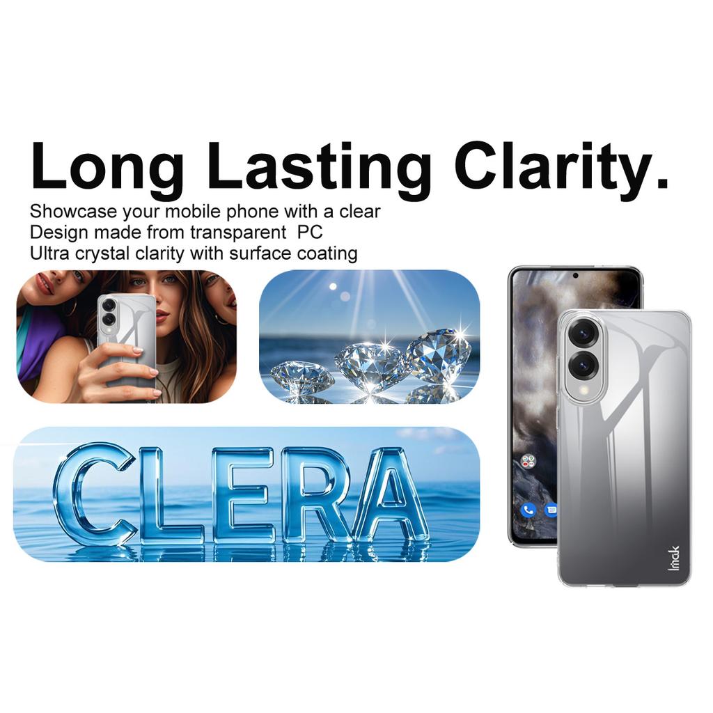 For Samsung Galaxy S25 Edge 5G Phone Case IMAK Wings II Wear Resistant Crystal Pro Case