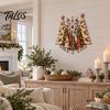 Unique Christmas Tree Ornaments Lighted Wooden Ornament, Rustic Holiday Wall Decoration with LED Yard Festive Decorations Light for Home Living